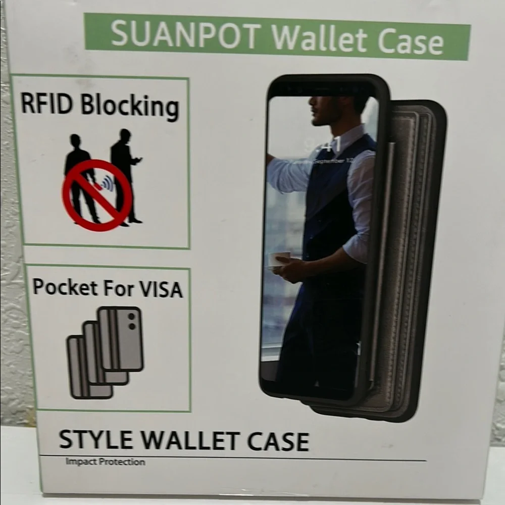 SUANPOT Green Wallet Phone Case IP14Max NWT sea green